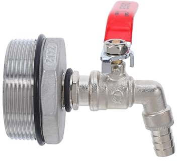 COLLBATH Drum Faucet for Drum Leakproof Brass Rain Barrel Spigot with Gasket Fast Dispensing Beverage Dispenser Tap for Garden Farm Irrigation and IBC Tank Accessories