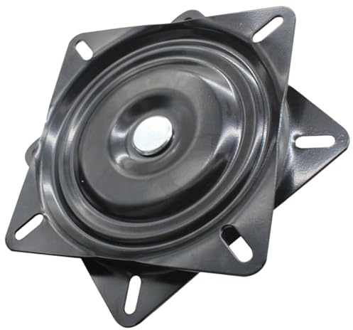 CONGARTENO Plaque Pivotante pour Fauteuil Inclinable 10 Pouces Roulement à Billes Acier Laminé à Froid Noir Mécanisme Pivotant 360° Stable et Silencieux Accessoire Meuble pour Tabouret de