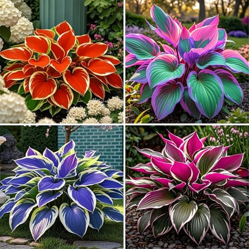 Leicht Anbaubare Funkien-Hosta Dauerwüchsig Winterfest&Prachtvolle Funkien Wurzelstock/Geeignet Für Neueinsteiger/Der Favorit Von Gärtnern-4Rhizome-B