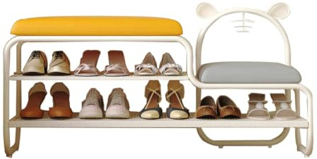 YDHFCD Shoe Storage Bench Multi-level Indoor Shoe Rack With A Shoe Changing Bench And A Padded Seat