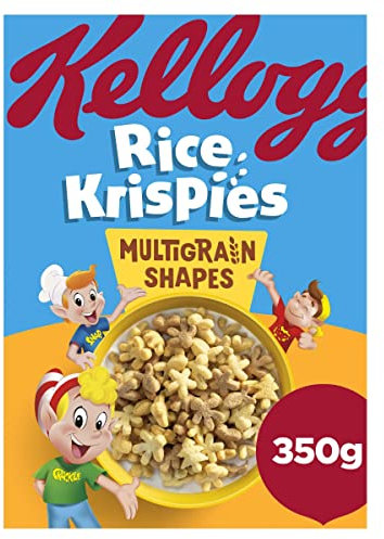 Kellogg's Rice Krispies Multigrain Shapes Breakfast Cereal Box, 350g