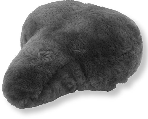 Cykelsadel sätesöverdrag sadelskydd fårskinn antracit grå mörkgrå (FSB A) Antracit 30 x 20 cm