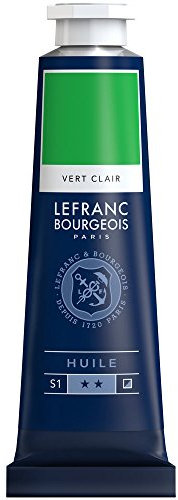 Lefranc Bourgeois 810029 feine Ölfarbe, lichtecht mit hervorragender Deckkraft & hoher Farbintensität, gleichmässiger Konsistenz und optimaler Mischbarkeit, 40ml Tube - Hellgrün