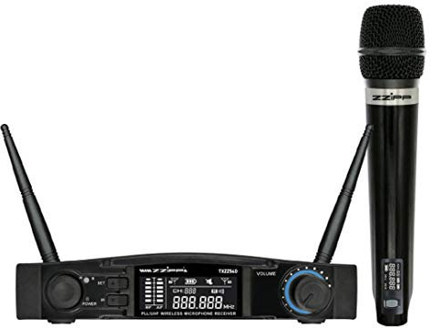 ZZIPP TXZZ540 - Set de radiomicrófono de helado UHF 48 canales inalámbricos DJ Karaoke
