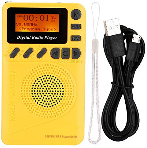 Socobeta Digital DAB FM Portable Pocket Radio Compact Radio Player for Hiking Taking the Bus Walking Running