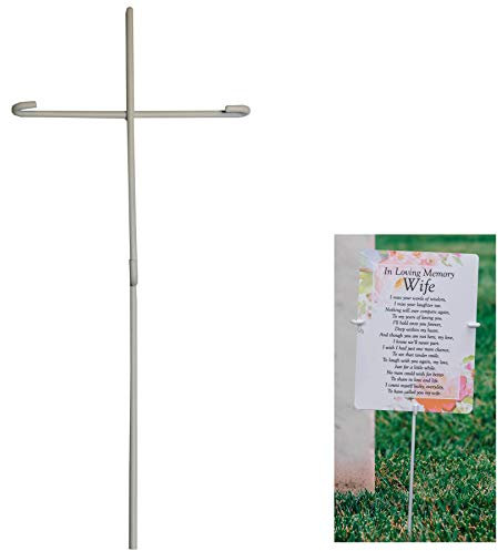 Pensées de vous Porte-carte commémorative en métal Graveside Spike