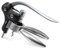 Ivation Wine Bottle Opener | Manual Handheld Corkscrew with Ergonomic Lever Pump, Standing Vertical Design, Soft Bottleneck Grip, Nonstick Screw & Easy No-Twist Cork Removal | Stainless Steel & Black