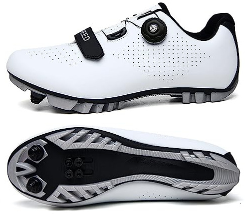 Hixingo Scarpe da Ciclismo Uomo Donna, Scarpe da Mountain Bike per Bici da Strada, Scarpe MTB Road SPD Scarpe da Ciclismo da Bici Compatibile, Scarpe da Equitazione
