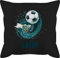 Kissen 50x50 - Fußball Schuss Cool Fußballfan | Fußballgeschenkideen - 50 x 50 cm - Schwarz - personalisierte Geschenke männer Fussball fussballkissen fußballfans Leon zierkissen fußballkissen