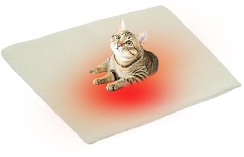 Manta térmica Gato,Autocalentado Manta Gatos,Cojín de Calor,Manta termica,Manta para Mascotas,Manta autocalentable para Gatos & Perros,Sin Electricidad y baterías,Ecológico Manta,Blanco