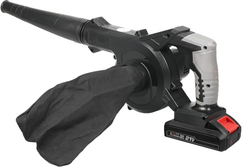 Mulcort Souffleurs à feuilles légères alimentés par batterie 21 V pour patio, cour, trottoir, souffleur à feuilles, souffleur et aspirateur 2 en 1 avec interrupteur de contrôle