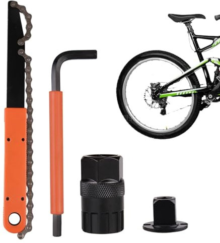 Látigo de Cadena Herramienta de Bicicleta Aleación de Aluminio Llave del Pedal de Bicicleta Herramienta para Quitar El Casete De Bicicleta Mantenimiento De Transmisión De Bicicleta Látigo De Cadena
