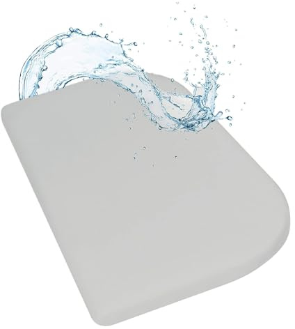 WhizProducts Wasserdichtes Spannbettlaken Silbergrau 89x50 cm kompatibel mit Babybay Maxi, Midi, Boxspring, Comfort und Comfort Plus - Spannbetttuch mit integriertem atmungsaktiven Matratzenschoner