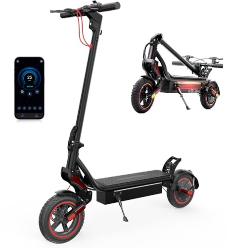 W8 Off-road Electric Scooter for Adults, Foldable E Scooter with 9.3 Pneumatic Tires, 500W Motor, 54.6V 14Ah Battery, 45KM Long Range, 4 Speed Modes, Front & Rear Suspension, APP Control
