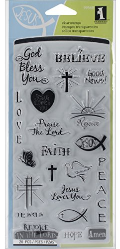 Inkadinkado Spiritual and Religious Clear Stamp Set, 20pc