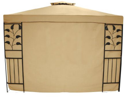 greemotion Seitenwand Livorno ohne Fenster im zweier Set beige, Seitenteile aus strapazierfähigem Polyester, wetterfeste Pavillonwand