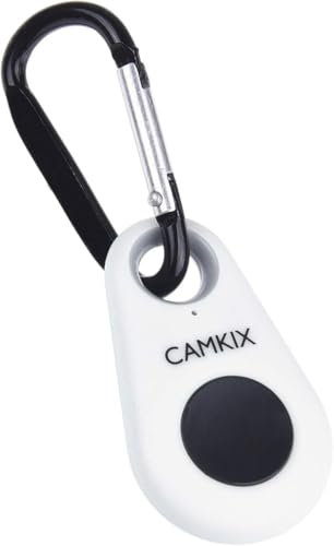 CamKix Camera Shutter Remote Control with Bluetooth Wireless Technology - Drop Style - Compatible with iPhone/Android - One Button Control - Carabiner and Lanyard with Detachable Ring included