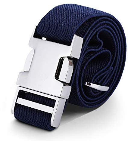 WELROG Kids Toddler Belt Elastic Adjustable Stretch for Boys Girls Belts with Easy Zinc Alloy Buckle (Navy Blue)