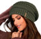 FURTALK Damen Beanie Mütze Warme Wintermütze mit Weichem Innenfutter Gefütterte Strickmütze,Kiefer grün,Einheitsgröße