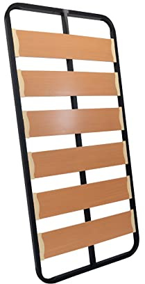 MUEBLIX.COM | Somier Lama Ancha para Cama 90 x 180 cm | Somier Sin Patas | Láminas Madera de Chopo de 17 cm y Estructura de Tubos de Acero | Útil para Camas Nido o Camas Individuales