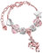 Pulsera mágica de unicornio de cristal brillante y chapado en oro rosa con caja de regalo, 16 cm para niñas, pulsera de cristal y óxido de circonio, 16cm Girls Bracelet, Cristal, Cubic Zirconia