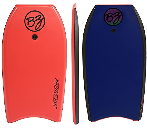 BZ Bodyboards Boogie Board Advantage EPS Core, HDPE Slick, Crescent Tail, Graphic Slick, Includes Leash for Men, Women, Kids - Durable, Surfing Waves Ocean Summer Fun Beach Water Body Board