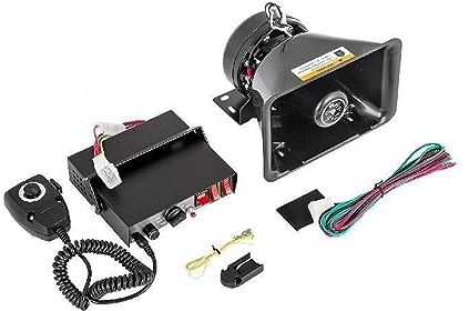KOZWAY Alarme De Voiture 12V DC Système De Sonorisation Professionnel 8 Types De Sons D'avertissement avec Micro Portable for Tous Les Véhicules Spécifiques (Color : 200W 8 Sounds)