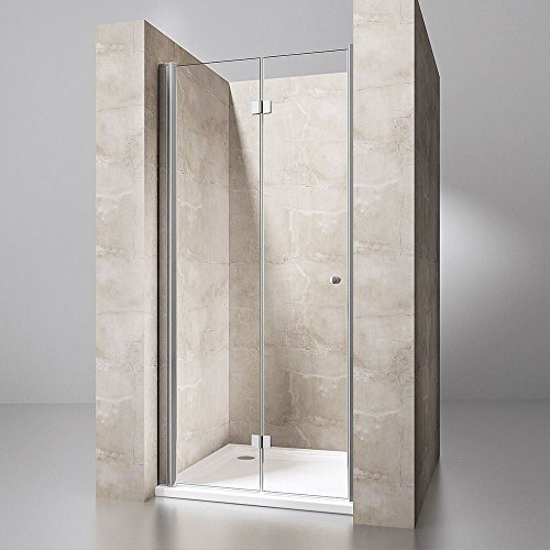 Durovin Bathrooms 1000x1900mm(WxH) Frameless Bifolding Shower Door - Wide Entry Space - 6mm Tempered Glass