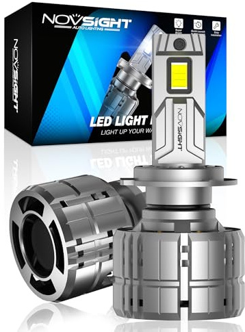 NOVSIGHT H7 Bulbs 88000LM, 900% Ultra Bright Fog Bulb, Pack of 2