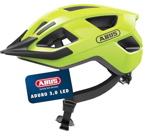 ABUS Aduro 3.0 LED cykelhjälm – sportig stadshjälm i snygg design för vardagliga och sportiga turer – med bakljus – för kvinnor och män