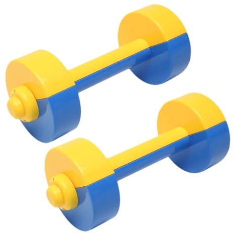 Milisten Plastic Children’s Dual-color Dumbbells Pair, Small Barbells for Kindergarten Exercise Equipment, Lightweight Child Barbells for Sports and Fitness Play