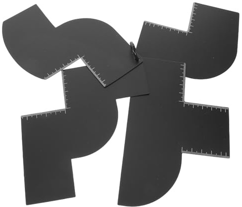 Mipcase Strumenti per Modellare Attaccatura dei Capelli del Barbiere Guida alla Sfumatura dei Capelli Righello di Misurazione per Allineamento Taglio della Barba e Scheda per Contorno
