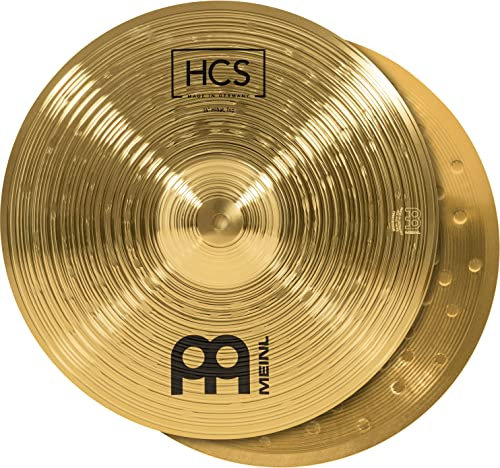 Meinl Cymbals HCS Hihat — 14 Zoll (Video) Schlagzeug Becken – Paar – (35,56cm) Messing, Traditionelles Finish (HCS14H)