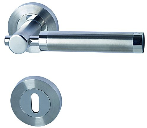ALPERTEC Montana Rosettes Door Fitting Door Handle Latch Door Handles on Backplate (1 Pack of 88028600