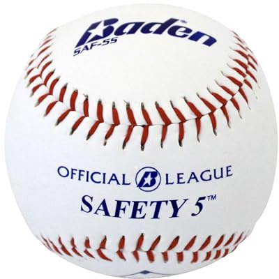 Baden Level-5 Safety Baseballs - Official Size Training Balls for Youth Players | Soft, Impact-Reduced Design for Safe Practice | 12-Pack