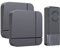 Wireless Doorbell Grey, 2 Plug in Waterproof Doorbell Kit, Best Cordless Door Chime With 1000 feet / 300m Range, 52 Chimes, IP55 Waterproof Button, 4-Level Volume & Blue LED Light-Umarie