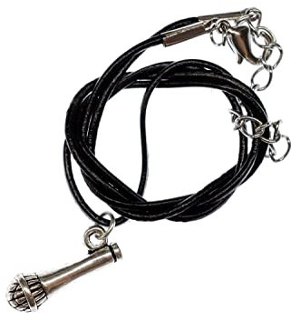 Miniblings Microfono Micro Musica Collana - Gioielli Moda a Mano Ho Ciondolo Catena Lunghezza: 45cm - cantante Musicista Mic Mike