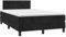 vidaXL Boxspringbett mit Matratze LED Doppelbett Polsterbett Bett Bettrahmen Lattenrost Bettgestell Hotelbett Schlafzimmerbett Schwarz 120x200cm Samt