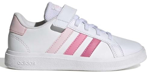 adidas Grand Court Elastic Lace and Top Strap Shoes Tennisschuhe, Clear pink/Bliss pink/pink Fusion, 38 2/3 EU
