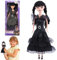 Barbie,Kinder Wednesday Puppen,Barbie Zubehör Schwarzes Kleid und High Heels Pop Barbie Gelenk Puppe Kinder Action Figuren Spielzeug Geschenke für Fans Kinder,Puppen für Kleinkinder,Pop Figure