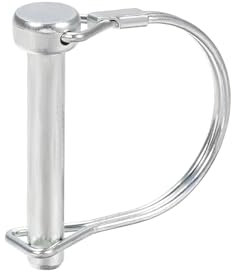 DTGN 8mm x 50mm (DxL) Spina di Bloccaggio Albero - 1pz - Ideale per Rimorchi Agricoli Prati - Spina Accoppiatore Rotonda in Acciaio al Carbonio - Tono Argento