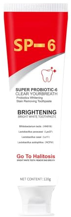 -6 Probiotic Whitening Toothpaste | -6 Ultra Whitening Toothpaste,Ms Drwikey Probioticss Bright White Toothpaste,Gelb&Schwarz Deep Cleaning Care Toothpaste,Stain Remover for Teeth (1PC)
