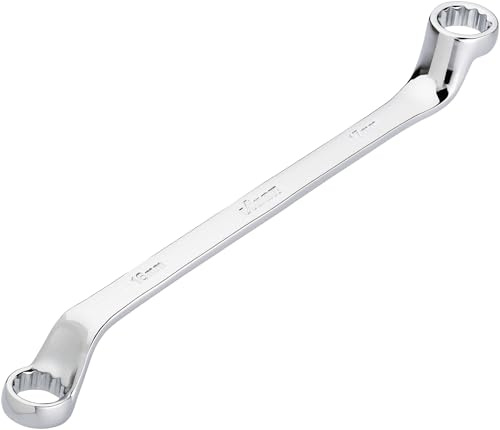 Vigor chiave a doppio anello V7750-16X17, SW 16 x 17 mm, profilo esagonale doppio esterno, sfalsamento di 15 gradi, lunghezza 253 mm, cromato-lucidato, secondo DIN 838/ISO 10104'.