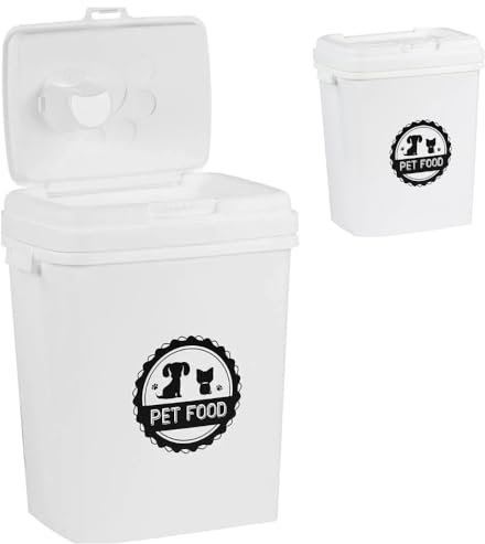 Pet Food Storage Container – 40L/15Kg Dog Food Storage Container with Integrated Scoop & Airtight Flip Top Locking Keeps Food Fresh – Dog Food Bin For Dry Dog & Cat Food, Birdseed, Rabbit Food