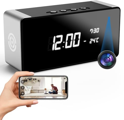 Tccbac Caméra cachée 4K sans Fil - Nanny Cam Petite caméra pour la sécurité intérieure de la Maison avec Vision Nocturne, Objectif Grand Angle, détection de Mouvement