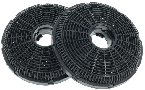 vhbw 2x Filtres à charbon actif compatible avec Silverline 3444, 3450, 3420, 3440, 4140, 3290, 3300, 3129, 3265, 2242, 3457, 3472 hotte aspirante