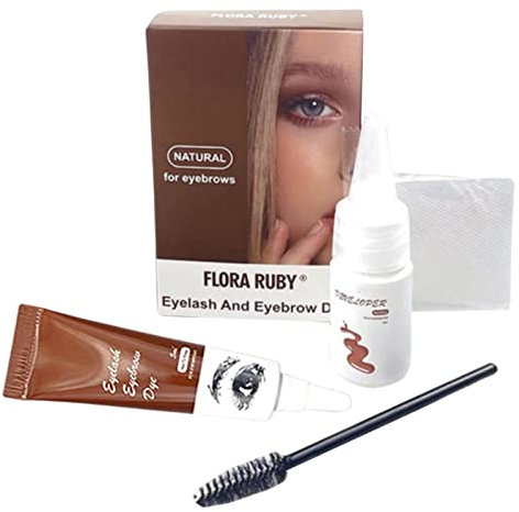 Kit de teinture pour cils et sourcils - Crème teintée - Marron clair