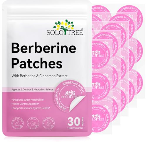 Berberine Patches 30Pcs, Berberine & Cinnamon Extract, Vegan