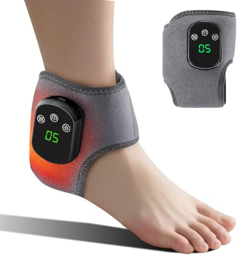 Rppiup Foot Massager, 3-in-1 Electric Foot Massagers for Pain and Circulation, 3 Mode Cordless Ankle Massager with 5 Heat Settings, Circulation Booster for Feet and Legs, Foot Warmer for Pain Relief