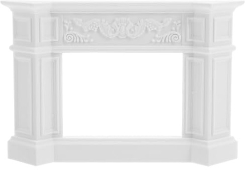 UPKOCH Cheminée de Maison de poupée : Meubles Miniatures en Plastique pour Maison de poupée – Fausse cheminée Blanche, décoration de Maison Miniature, Accessoires
